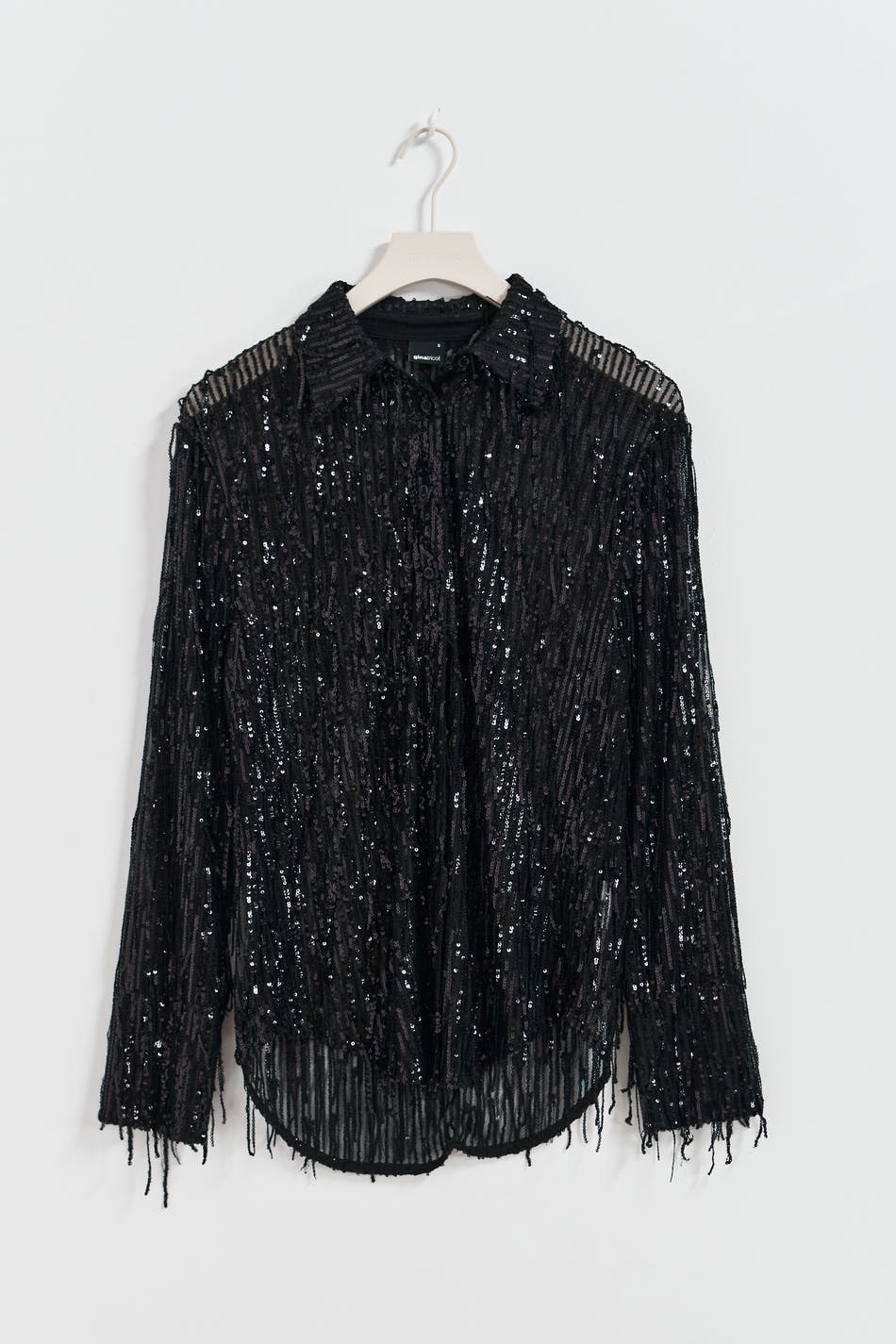 Fringe sequin shirt - Noir