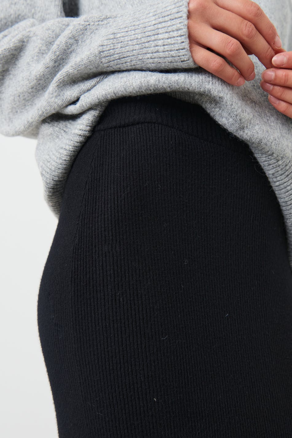 Knitted column skirt - Noir
