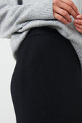 Knitted column skirt - Noir