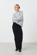 Knitted column skirt - Noir