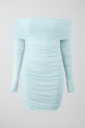 Ruched offshoulder dress - Omphalodes