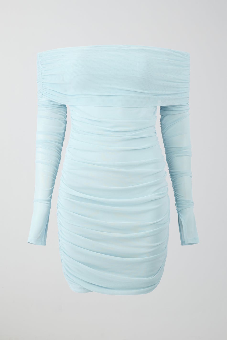 Ruched offshoulder dress - Omphalodes