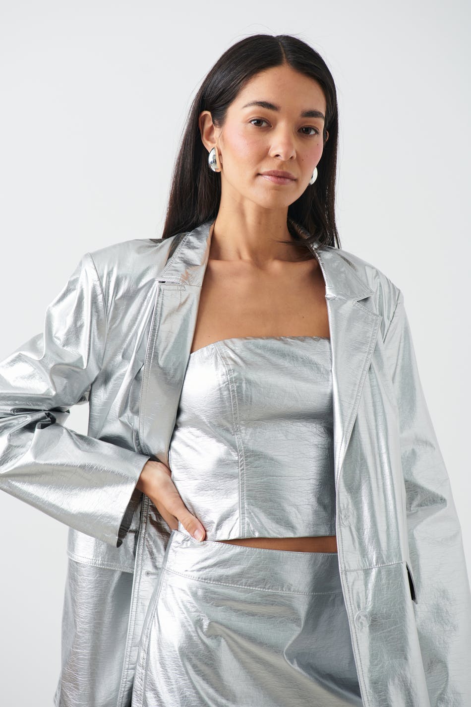 Silver tube top - Argent