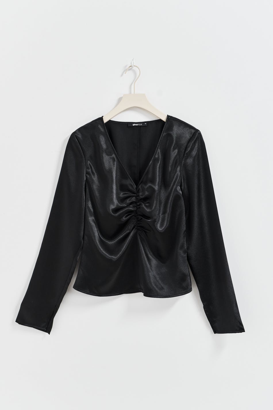 Satin fitted top - Noir