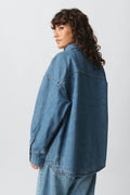 Oversize denim shirt - Bleu