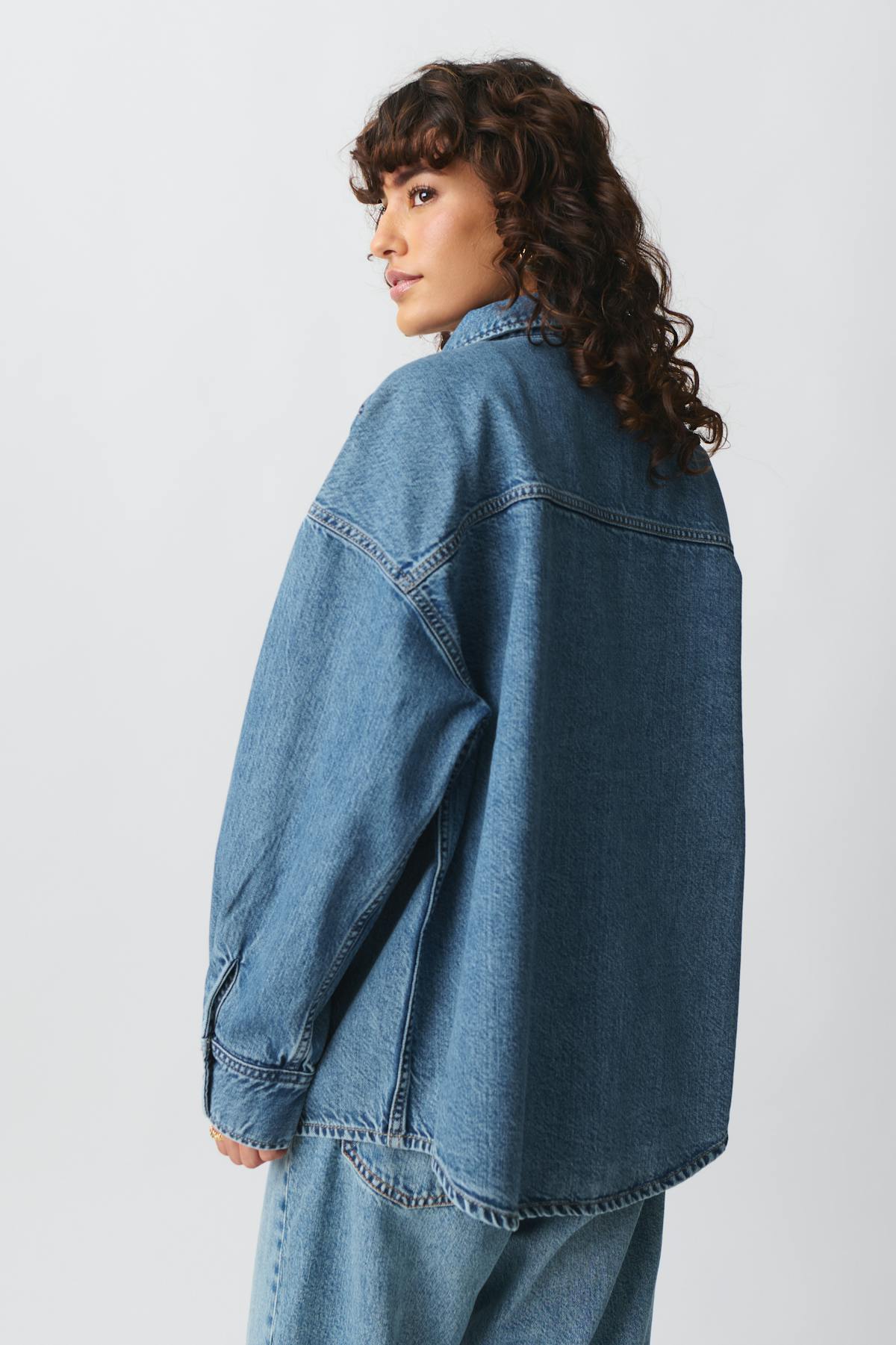 Oversize denim shirt - Bleu