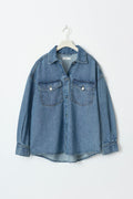 Oversize denim shirt - Bleu