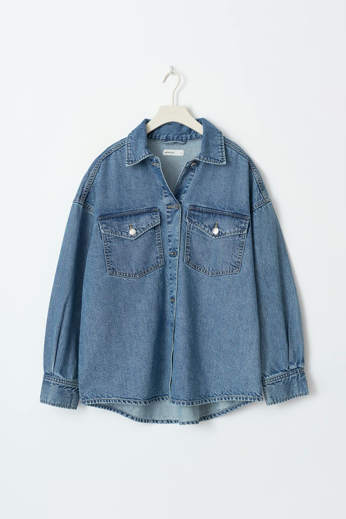 Oversize denim shirt - Bleu