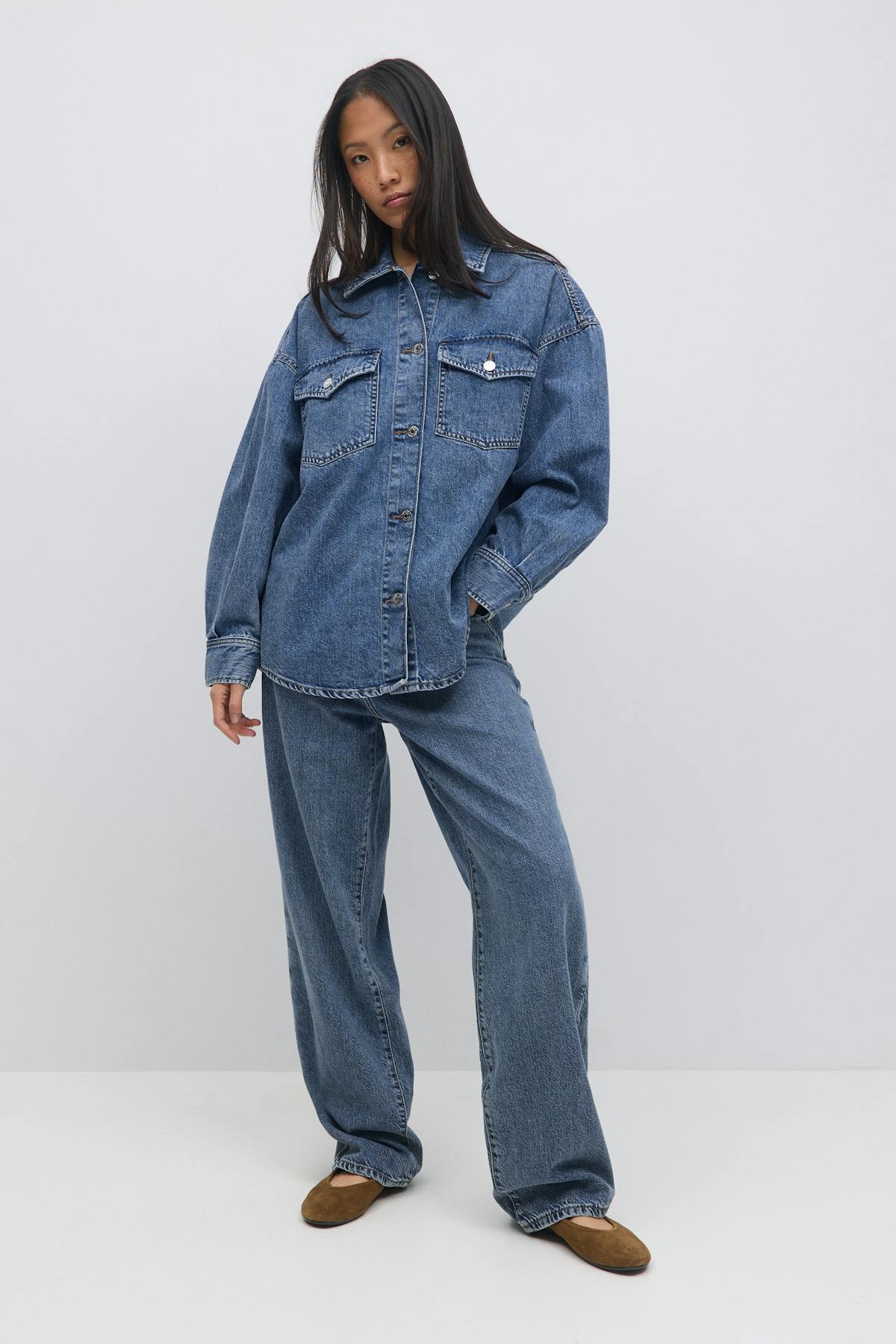 Oversize denim shirt - Bleu