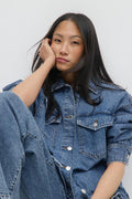 Oversize denim shirt - Bleu
