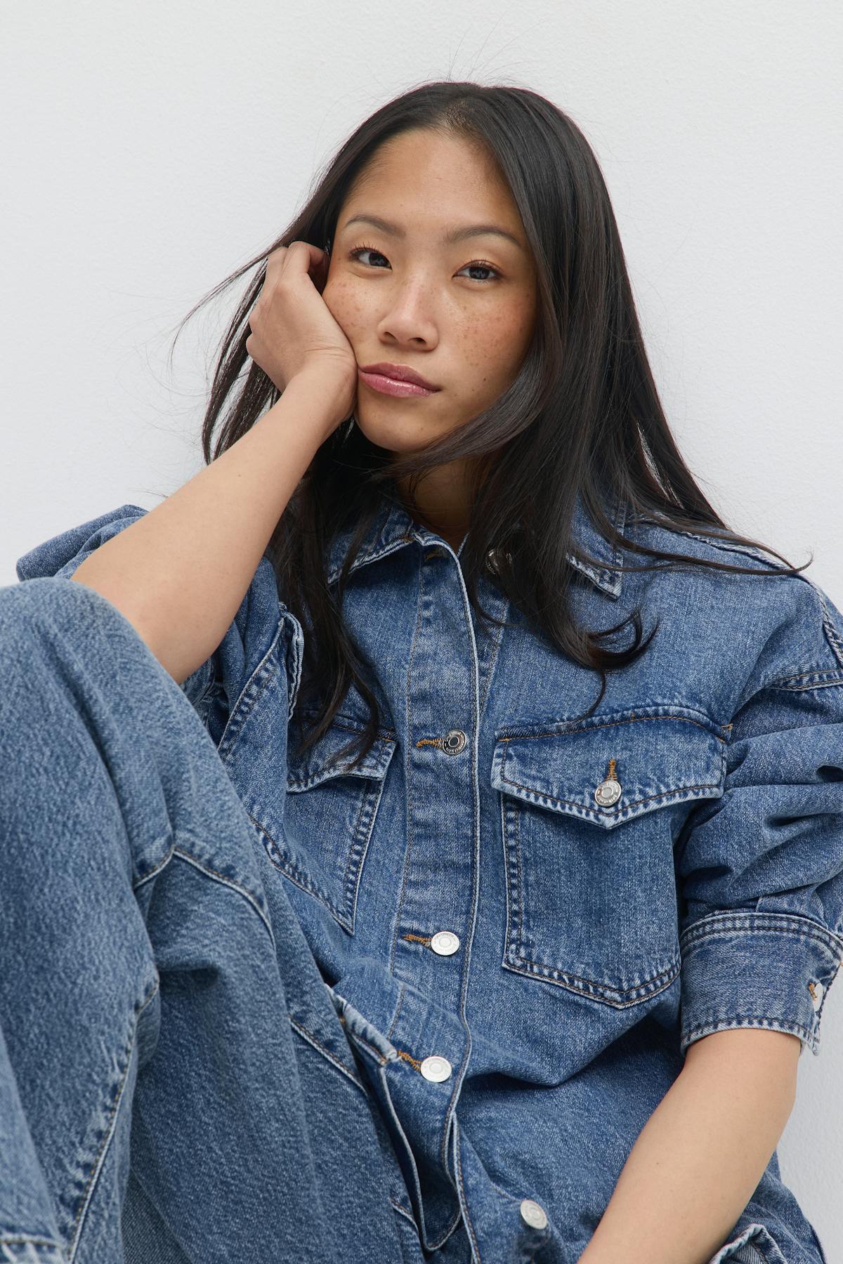 Oversize denim shirt - Bleu