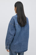 Oversize denim shirt - Bleu