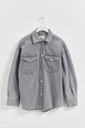 Oversize denim shirt - Gris