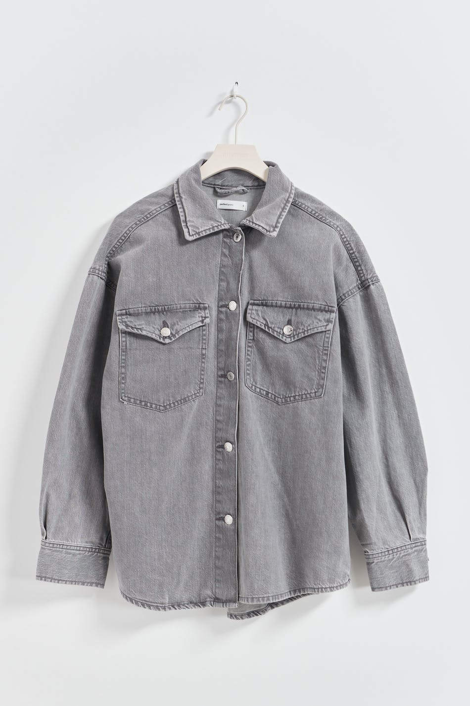 Oversize denim shirt - Gris