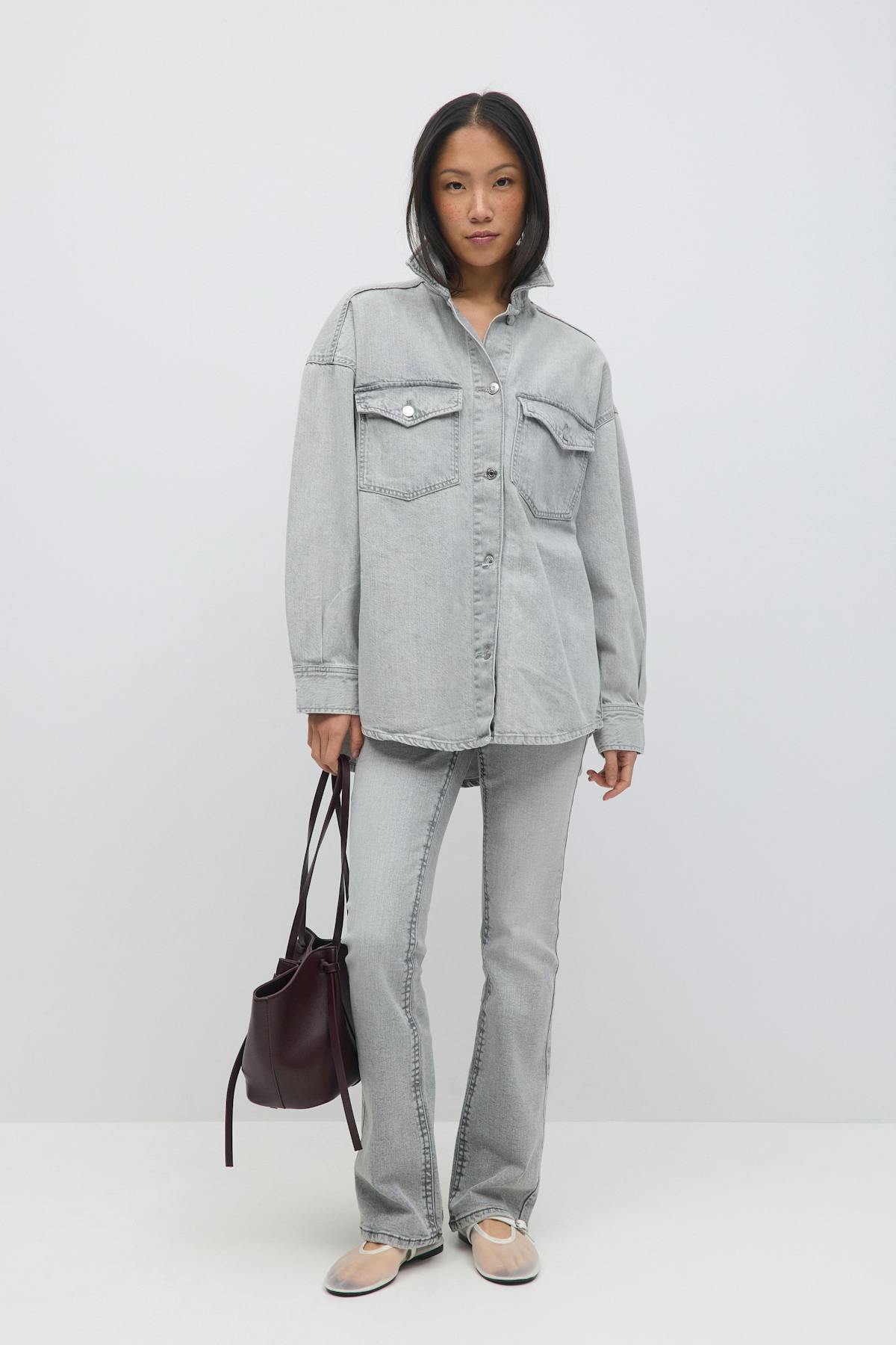 Oversize denim shirt - Bleu clair