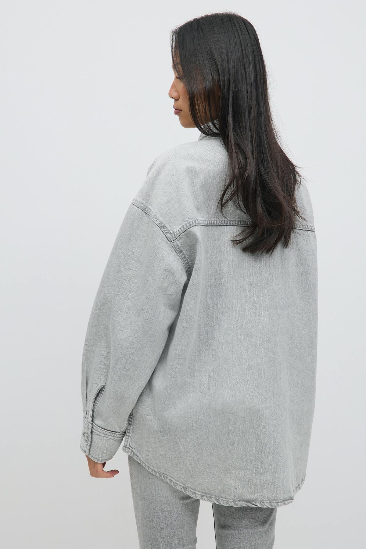 Oversize denim shirt - Bleu clair