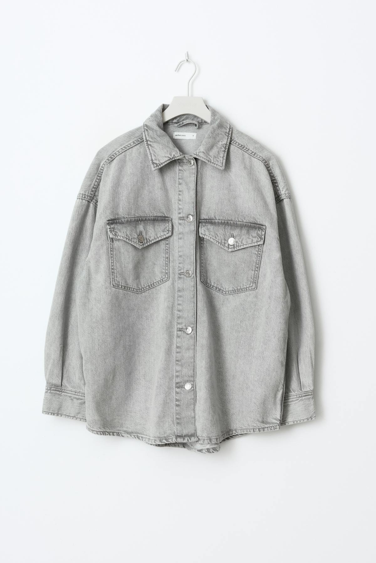 Oversize denim shirt - Bleu clair