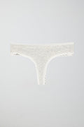 cotton half thong - Blanc