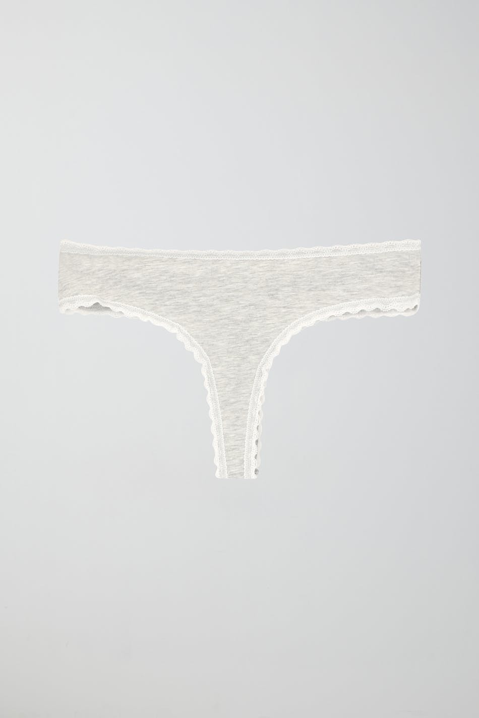 cotton half thong - Blanc