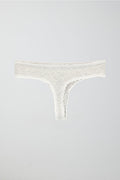 cotton half thong - Noir
