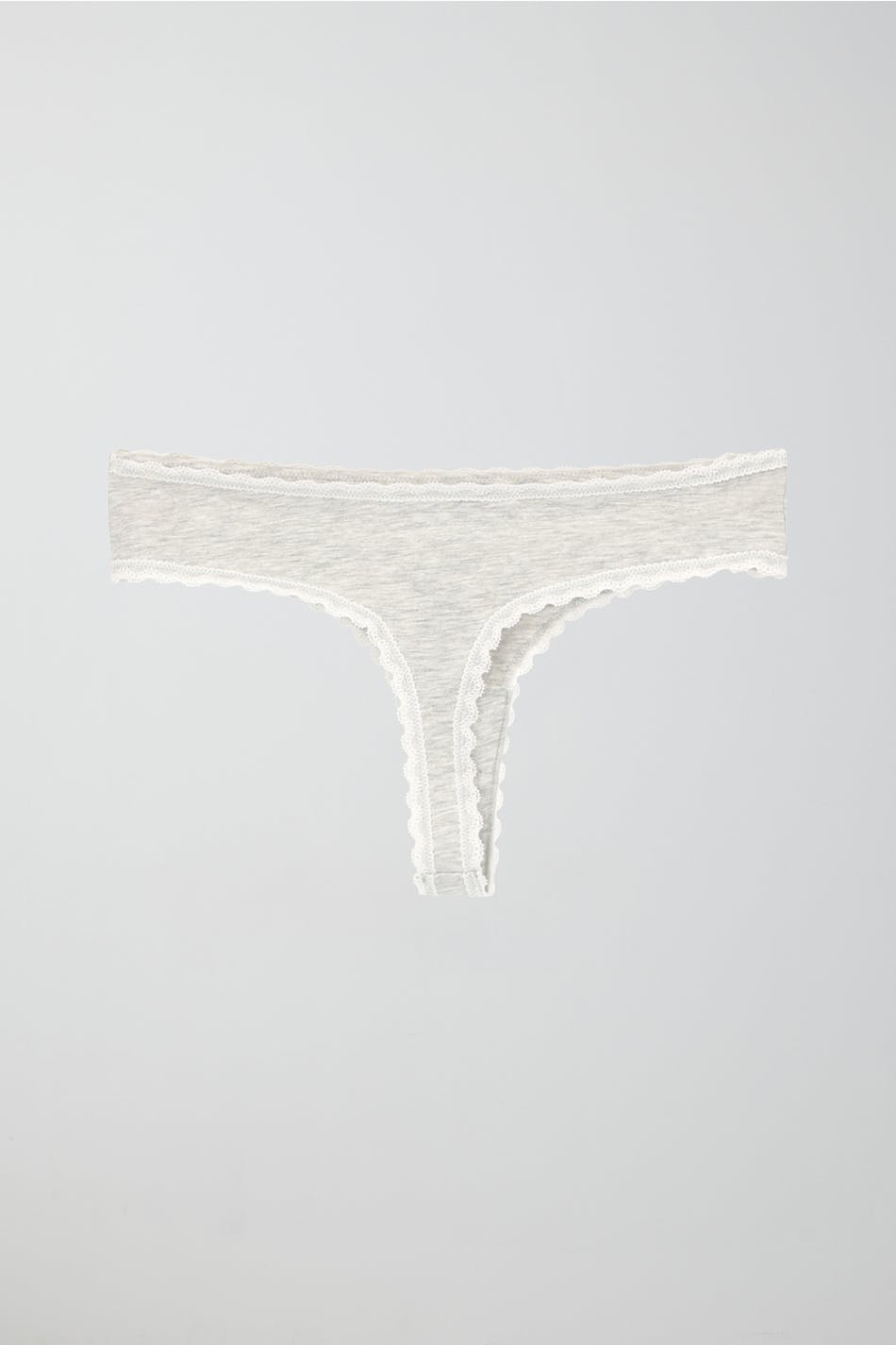 cotton half thong - Noir
