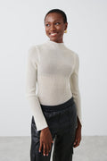Sheer knitted top - Blanc cassé