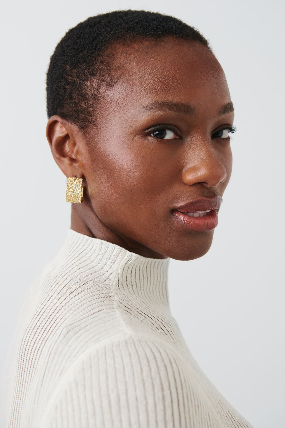 Sheer knitted top - Blanc cassé