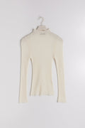 Sheer knitted top - Blanc cassé