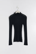 Sheer knitted top - Noir