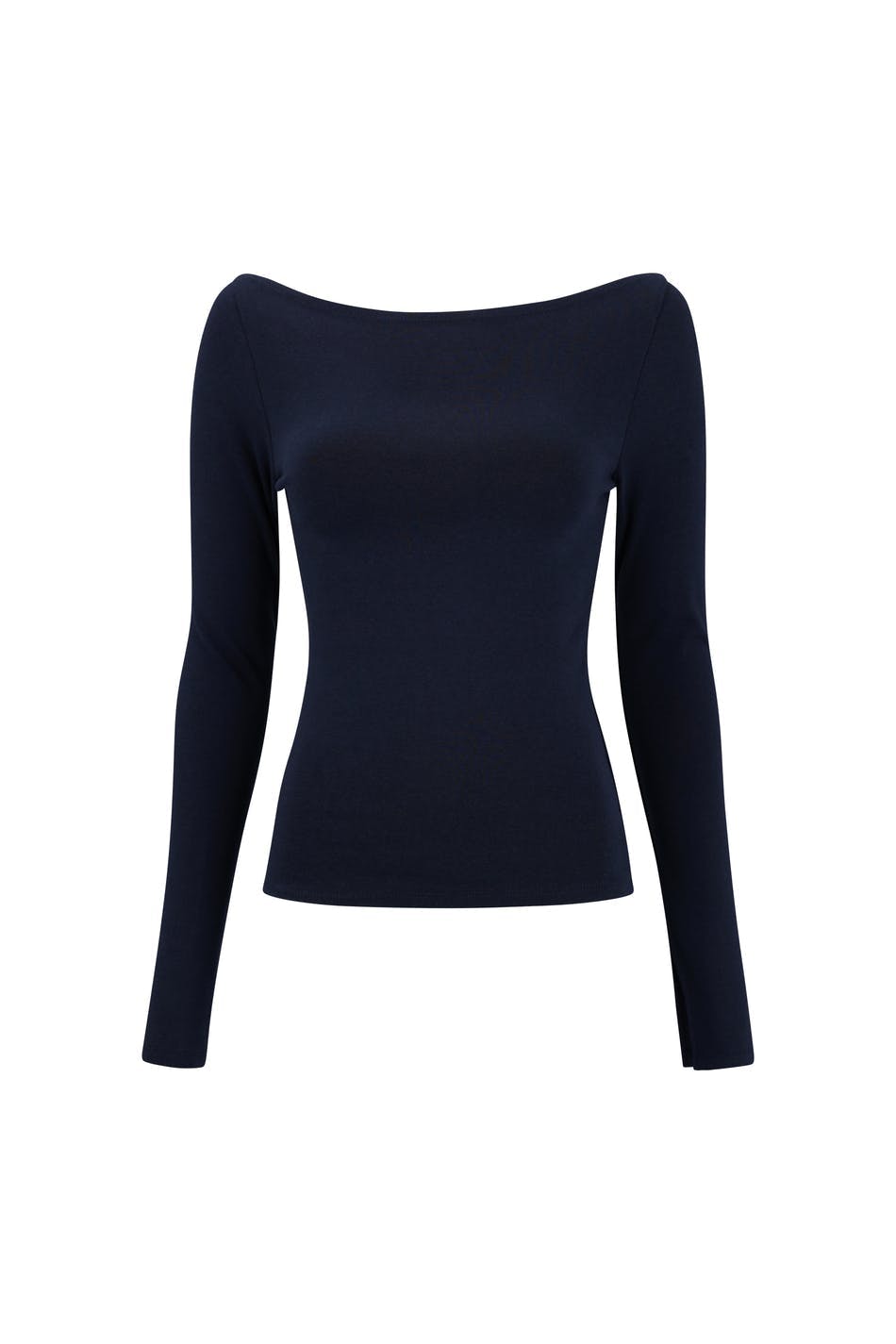 Soft boatneck top - Peacoat
