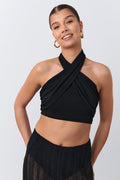 halterneck top - Whitecap gray