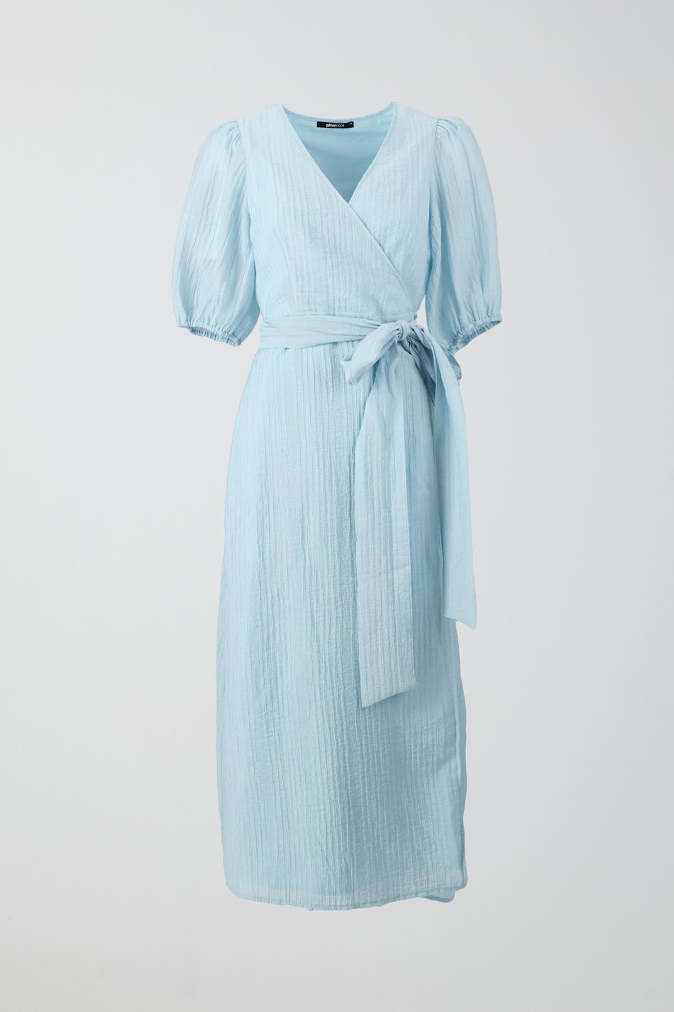 Puffsleeve midi dress - Bleu clair