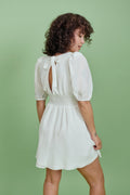 Puff sleeve mini dress - 645 poison gree