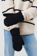 Y chunky mittens - Noir