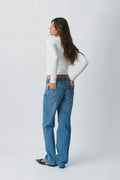 low straight jeans - Blanc cassé