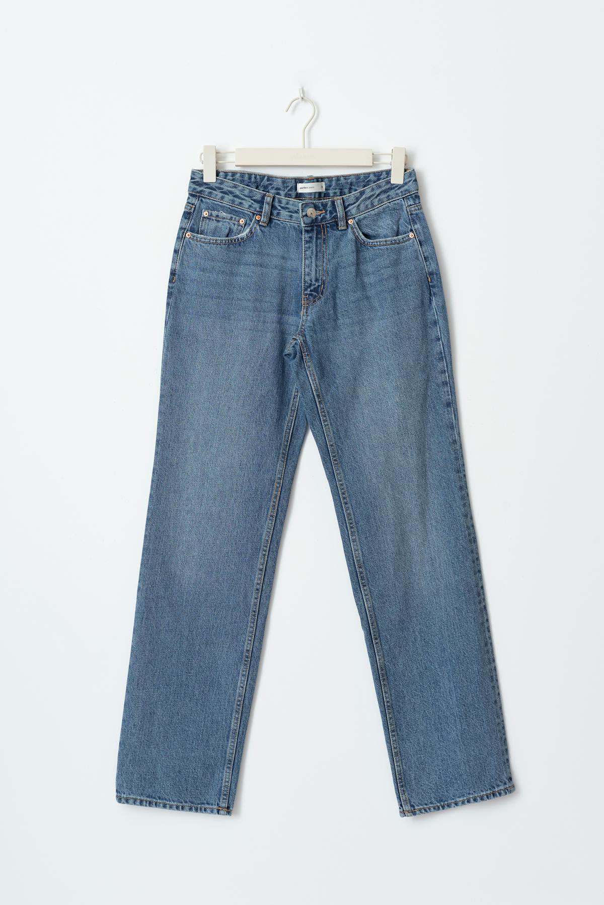 low straight jeans - Blanc cassé