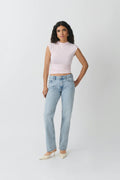 low straight jeans - Offblack