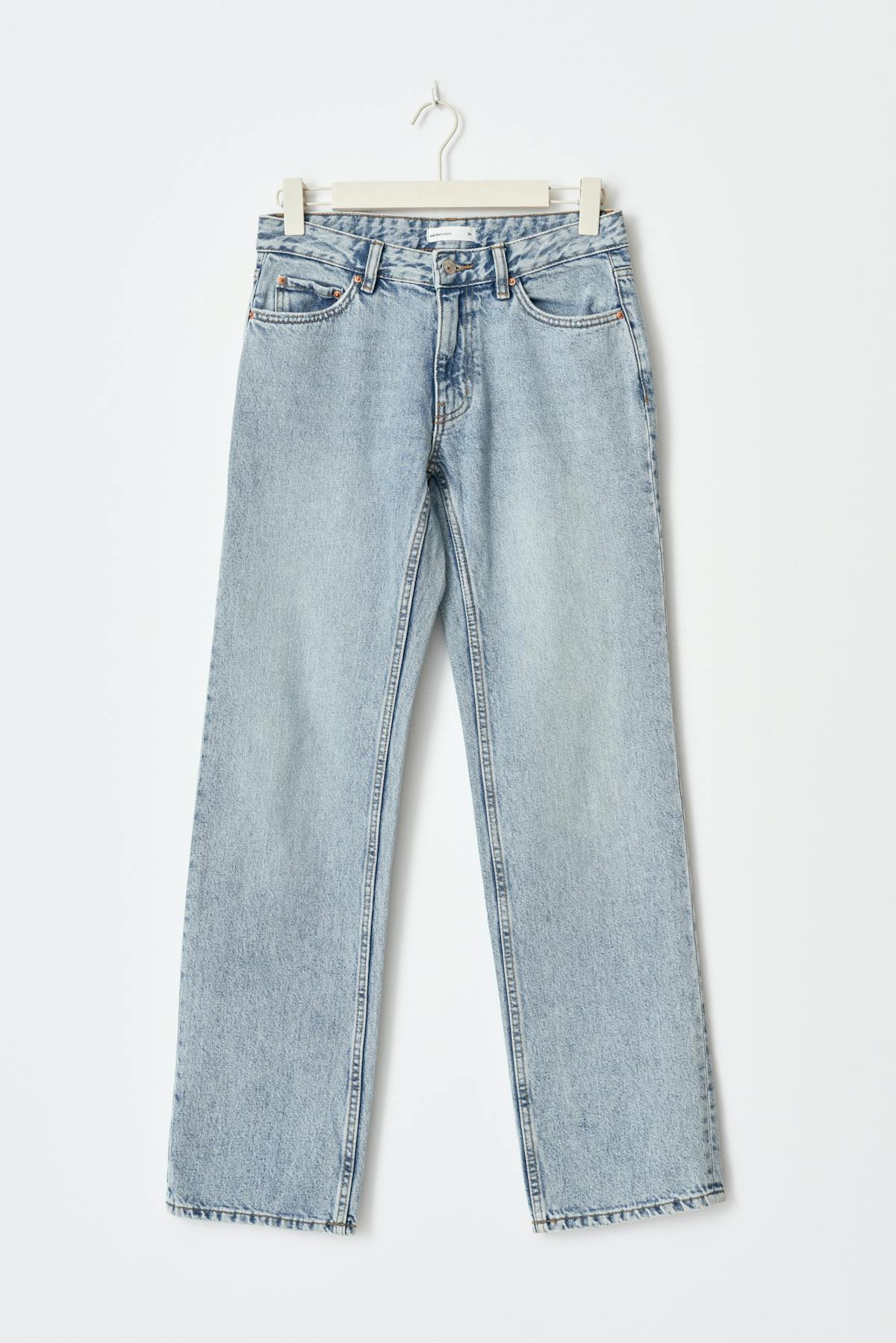 low straight petite jeans - Tinted blue