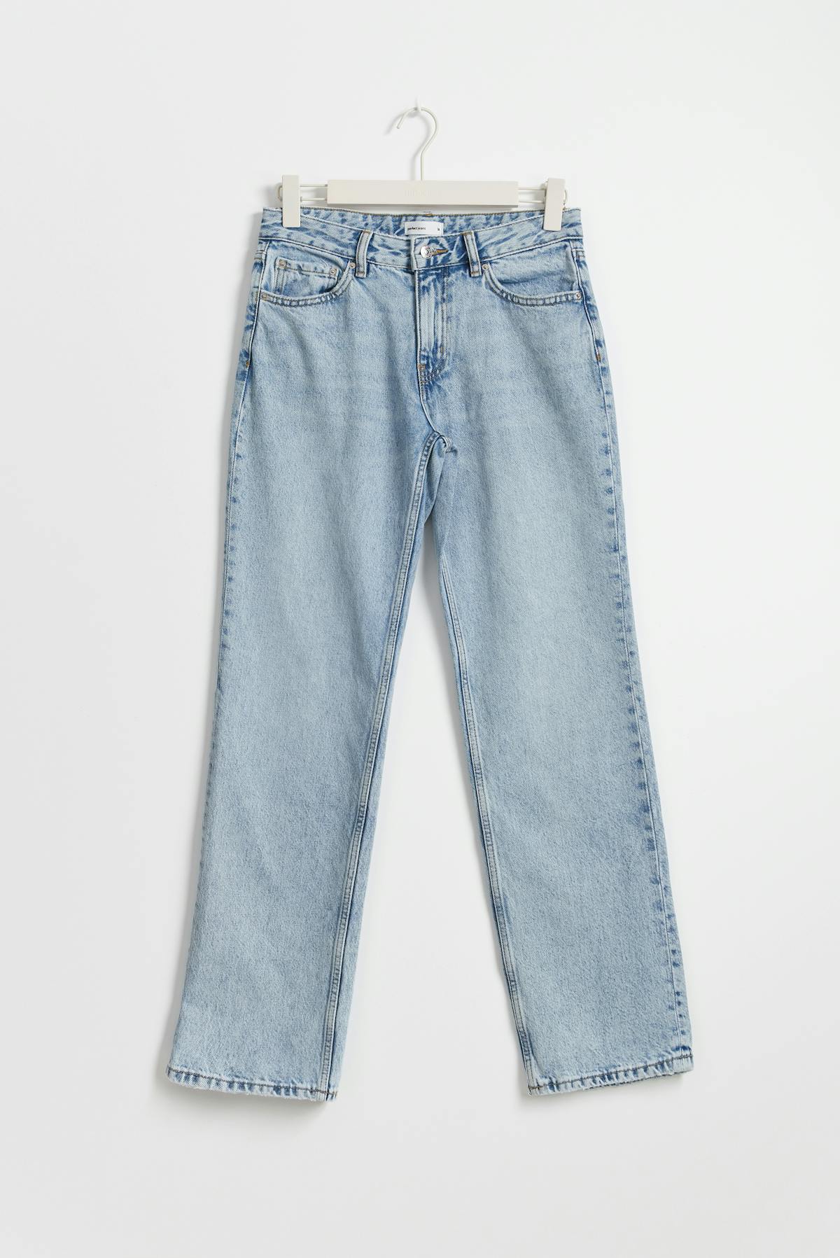 Low straight tall jeans - Tinted blue