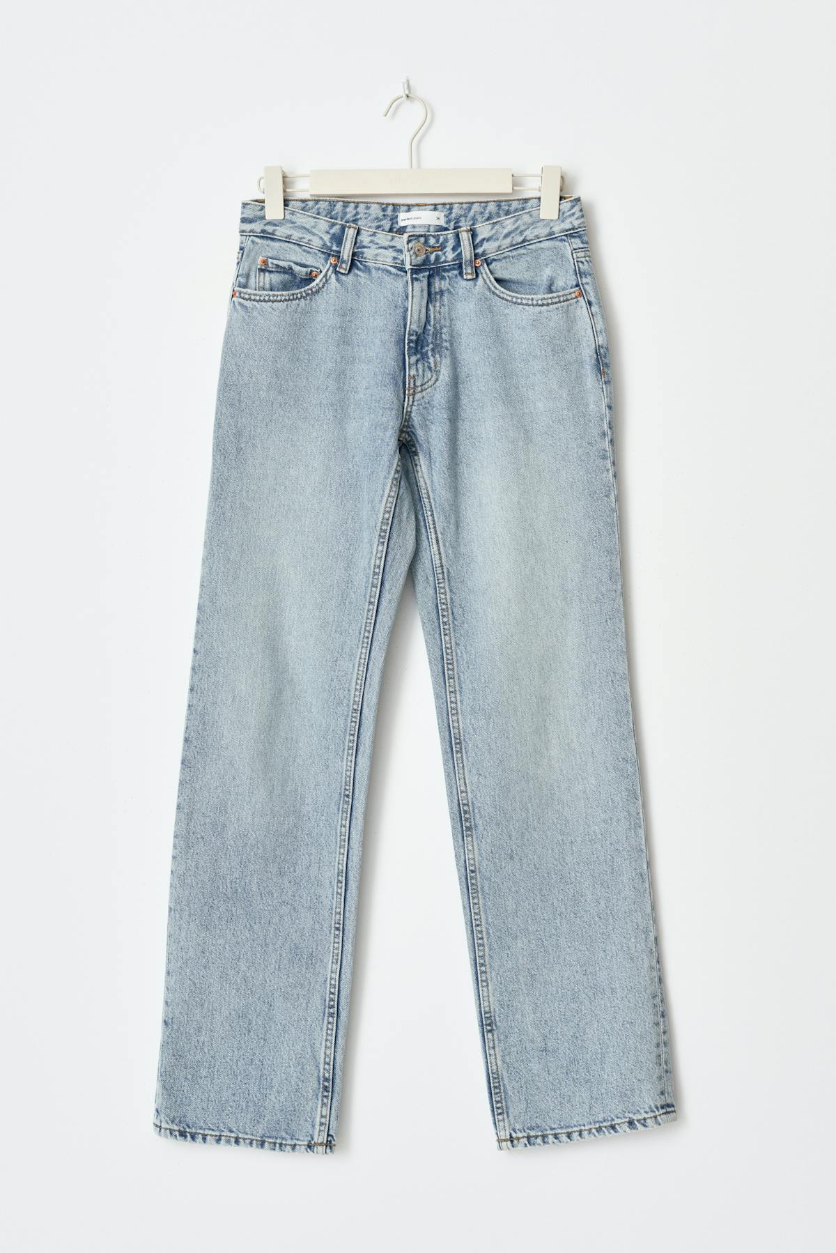 Low straight tall jeans - Tinted blue