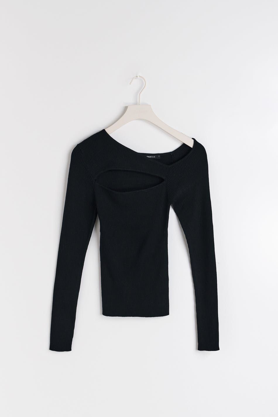 Cutout knitted top - Noir