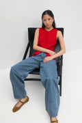 baggy wide jeans - Blue/black