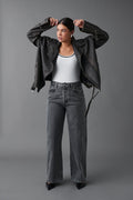 baggy wide jeans - Gris