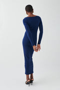 Bodycon maxi dress - Medieval blue