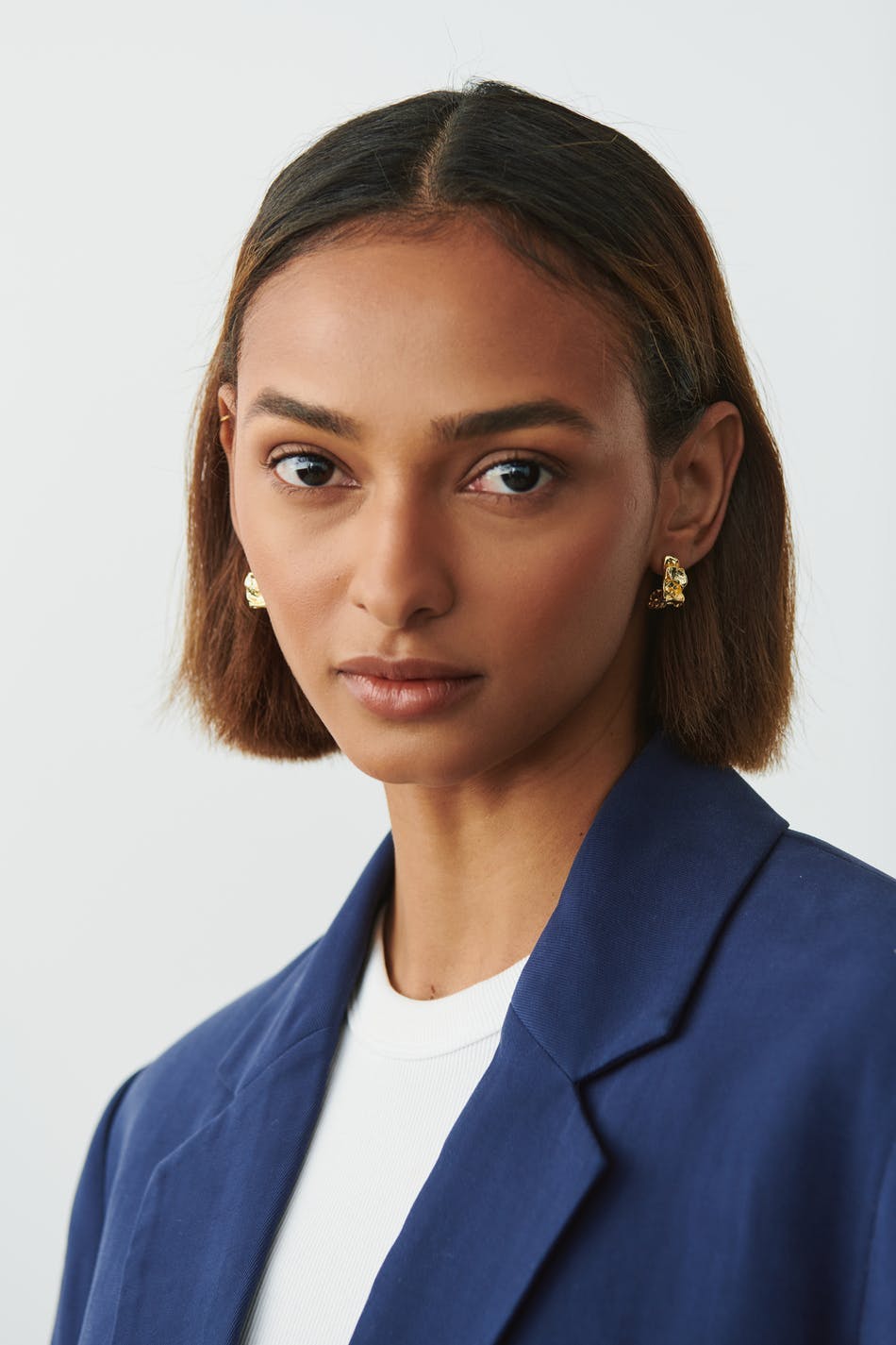 crinkled earrings - Doré