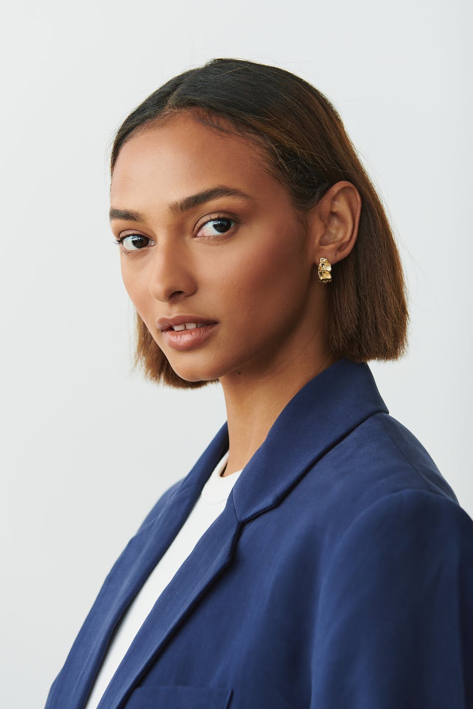 crinkled earrings - Doré