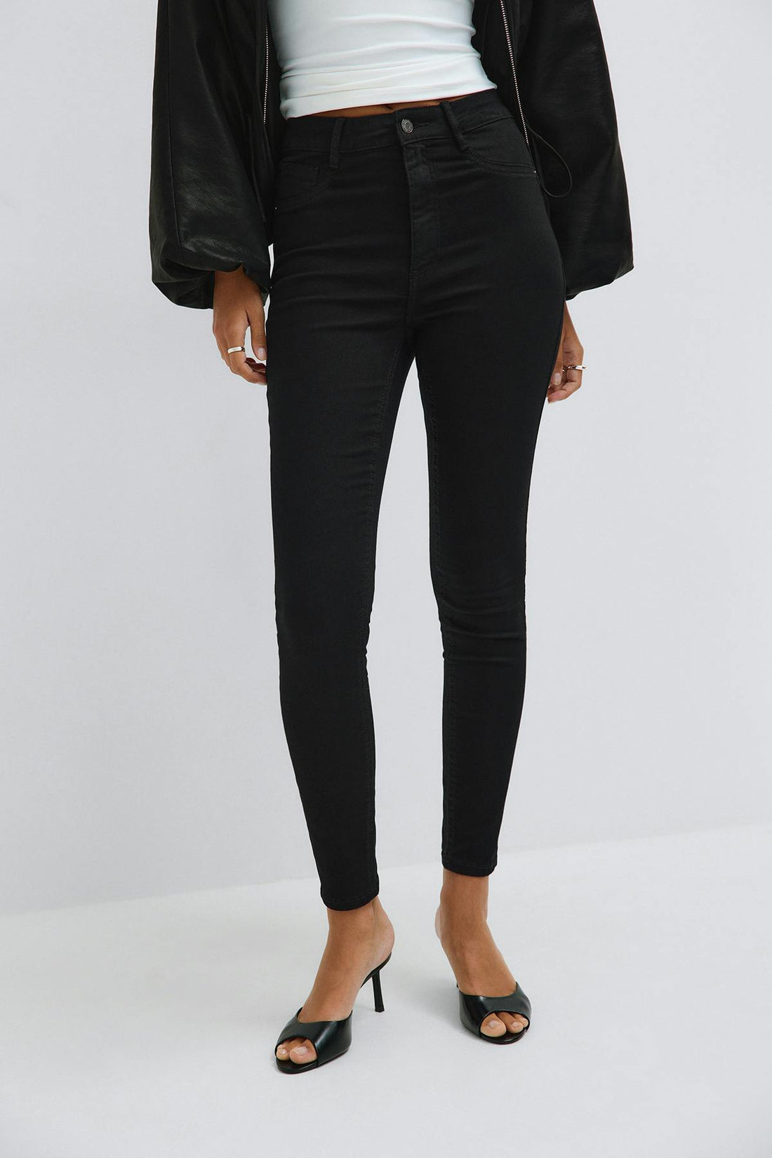 molly high waist jeans - Noir