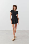 Mini lace skirt - Noir