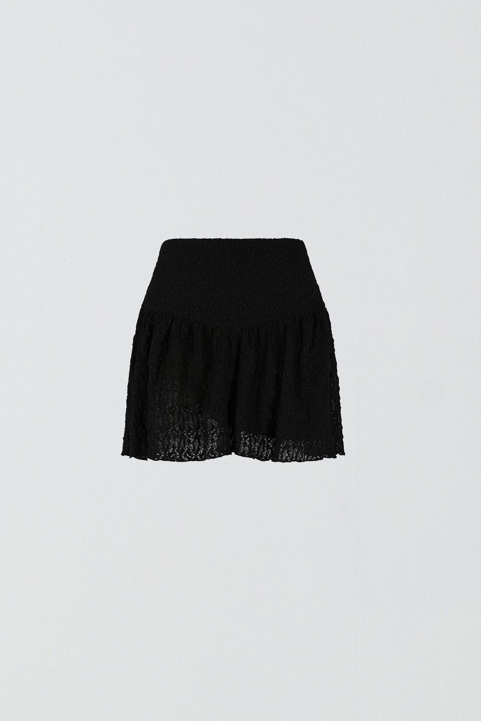 Mini lace skirt - Noir
