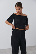 Plisse trousers - Noir
